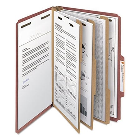 Compasion 3 Divider Pressboard Classification Legal Folder, Red CO3200169